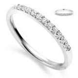 12 Cents 14 K White Gold Diamond Wedding Band Engagement Ring Studded With 11 Pcs G Color Si Diamonds